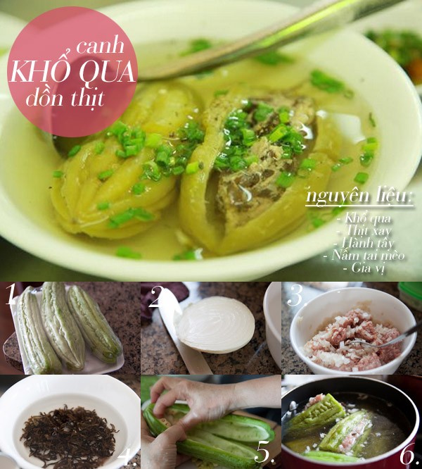 canh khổ qua dồn thịt