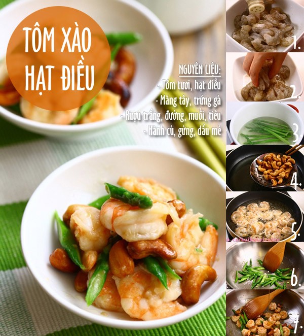 tôm xào hạt điều