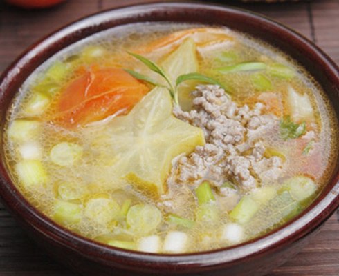 canh bắp bò bằm nấu khế