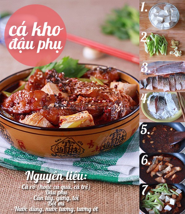 cá kho đậu phụ