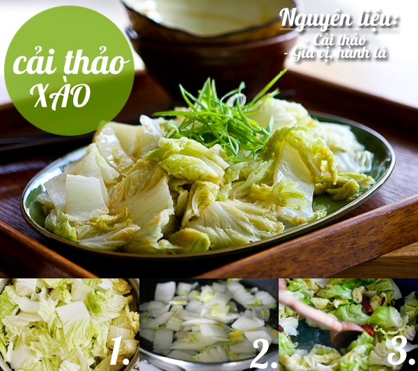 cải thảo xào